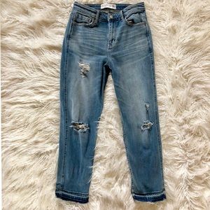 High Waisted Girlfriend Jeans